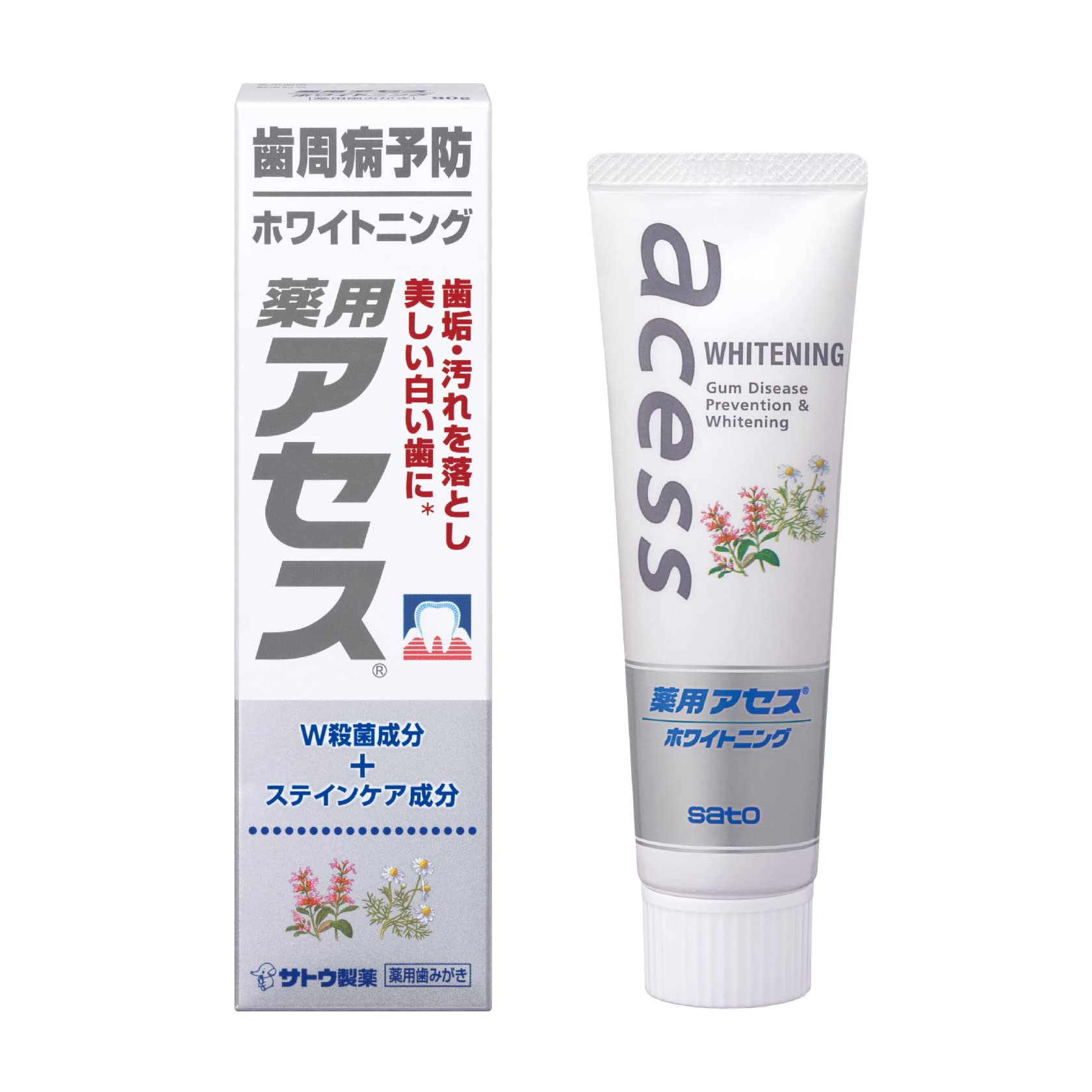 

Medicated Assess Whitening Periodontal Disease PreventionStain Care [Quasi-drug] Sato Pharmaceutical Baking Soda Toothpaste 90g