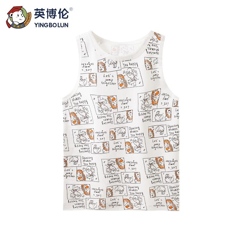 Yingbolun Pure Cotton Girls' Spring and Summer Thin Vest