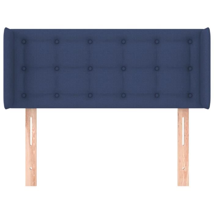 VidaXL Tête de lit avec oreilles Bleu 83x16x78-88 cm Tissu3119182