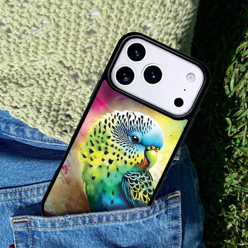 Pets 1 Budgies mobile phone case Compatible with IPhone 17 16 15 14 13 12 11Pro Max 17 Air cover