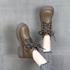 Bottes Martin à semelles épaisses, bottines courtes chaudes en velours style britannique à semelles souples, nouvelles bottes simples pour l'automne et l'hiver