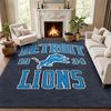 Detroit Lions Carpet Door Mat for Living Room or Bedroom Protective Mat Under Chair Office Decoration Christmas Gift Birthday Present
