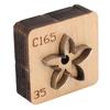 Leather Cutting Mold with   Wood Base Flower Shape Punching Die for Making Pendants Crafting Projects
