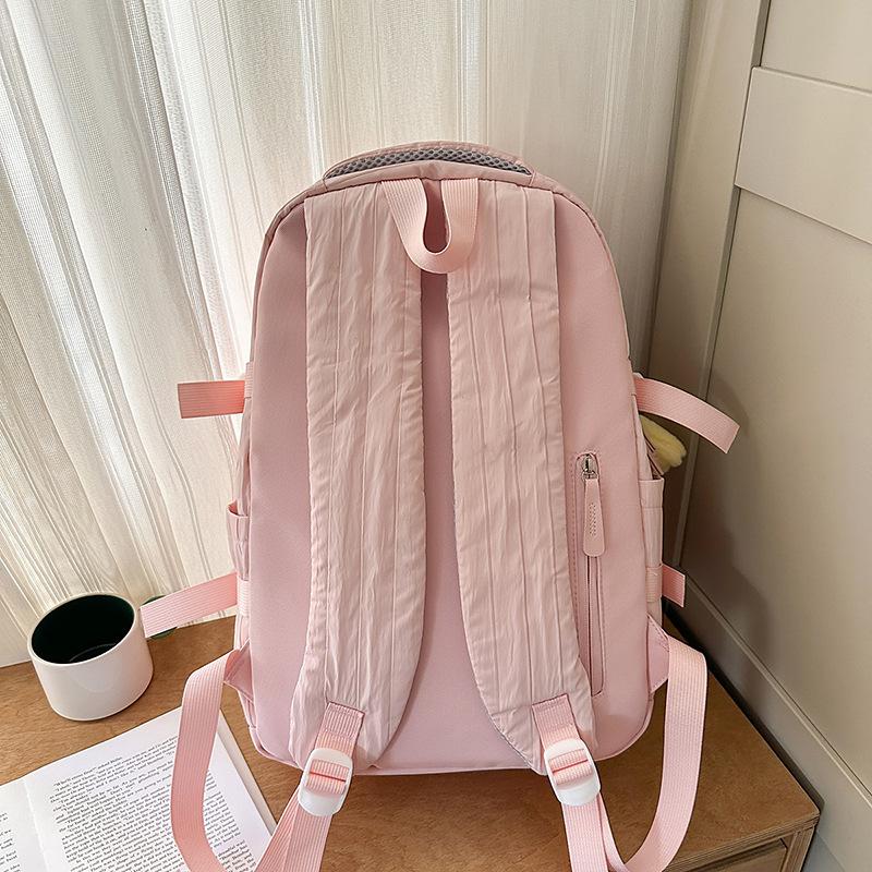 Schoolbag new high-value Japanese ins fresh and sweet macaron backpack junior high school students lightweight travel backpack
