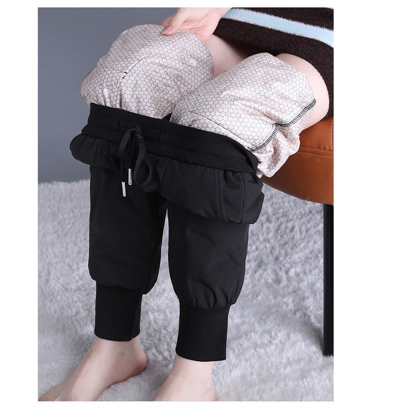 Women's Down Pants for Outerwear, Fashionable Down Pants, High-end Winter Warm Pants with Added Down