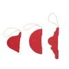 3 Pack Hanging Paper Xmas Tree Decorations Decorative Paper Lantern Ornament with Glitter Edge