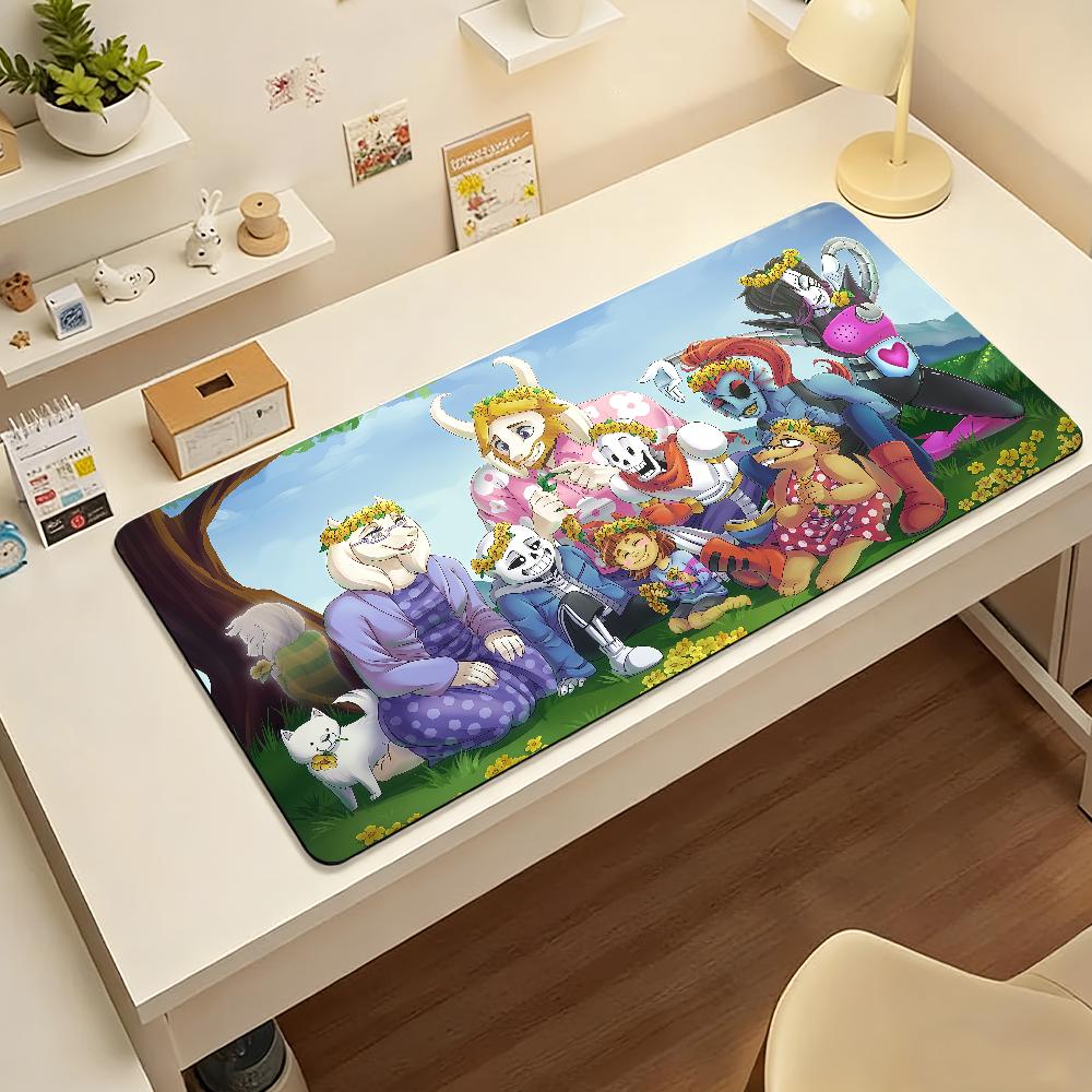 UUndertaleS Mouse Pad Nonslip Locking Edge DeskMat PC Laptop Accessories Rubber Office Keyboard Large Game XXL Carpet