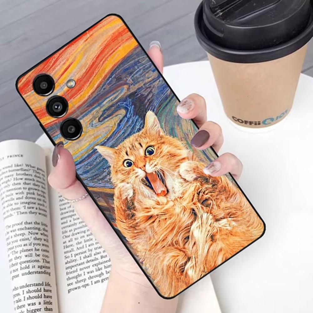 Art E-Edvard Munch Paintings Phone Case For Samsung S 25,24,21,22,23,30,20,Ultra,Plus,Fe,Lite,Note,10,9,5G Black Soft