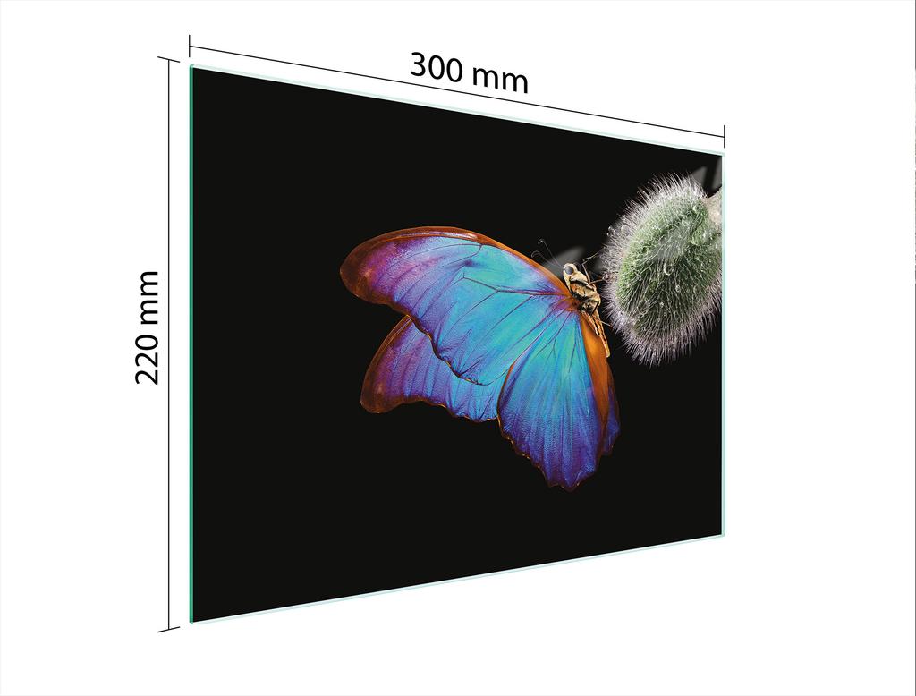 SZKLANA DESKA DO KROEJNIA 30x22 MOTYL