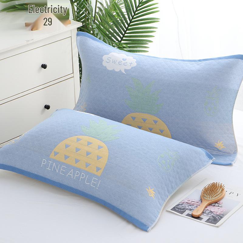 Three-Layer Gauze Cotton Pillowcases: Dirt-Resistant, Mite-Proof, Soft, Thickened, No Pilling or Shedding.