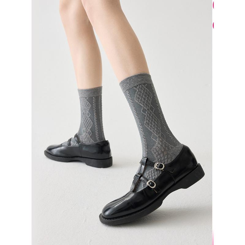 Female Spring and Summer All Kinds of Stereo Relief Anti Woven Boneless Cotton Socks