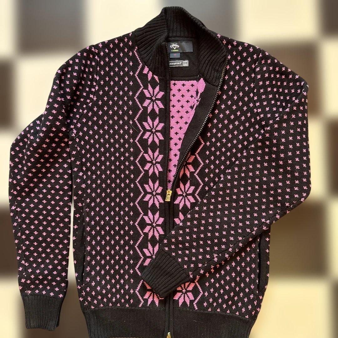 

[USED] Callaway X Series Women s Jacket, Medium, Black/Pink