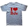 Never Underestimate An Old Man Loves DJ Turntable T Shirt Streetwear Music Techno Club Headphone Birthday Short Sleeve T-shirts