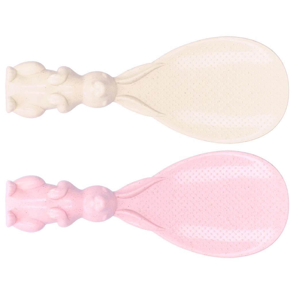 Rice Shovel Heat Resistant Eco Friendly Rice Spoon Corrosion Resistance Anti Drop Rabbit for Family for Restaurant for Kitchen