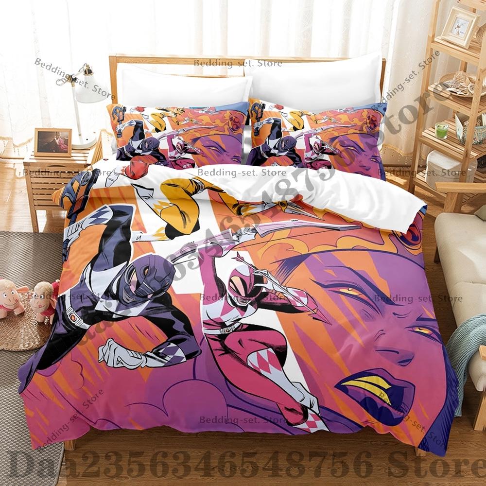 Comforter Personality Mighty Morphin Bedding Set Single Twin Full Queen King Size Bed Set Kids Bedroom s Anime Bed