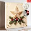Hochwertiges gerahmtes Perlenkunst-Set mit Weihnachtsstern-Muster, 5D funkelnde Perlenleinwand, DIY entspannendes Bastelset für festliche Wanddekoration zu Hause, Geschenk