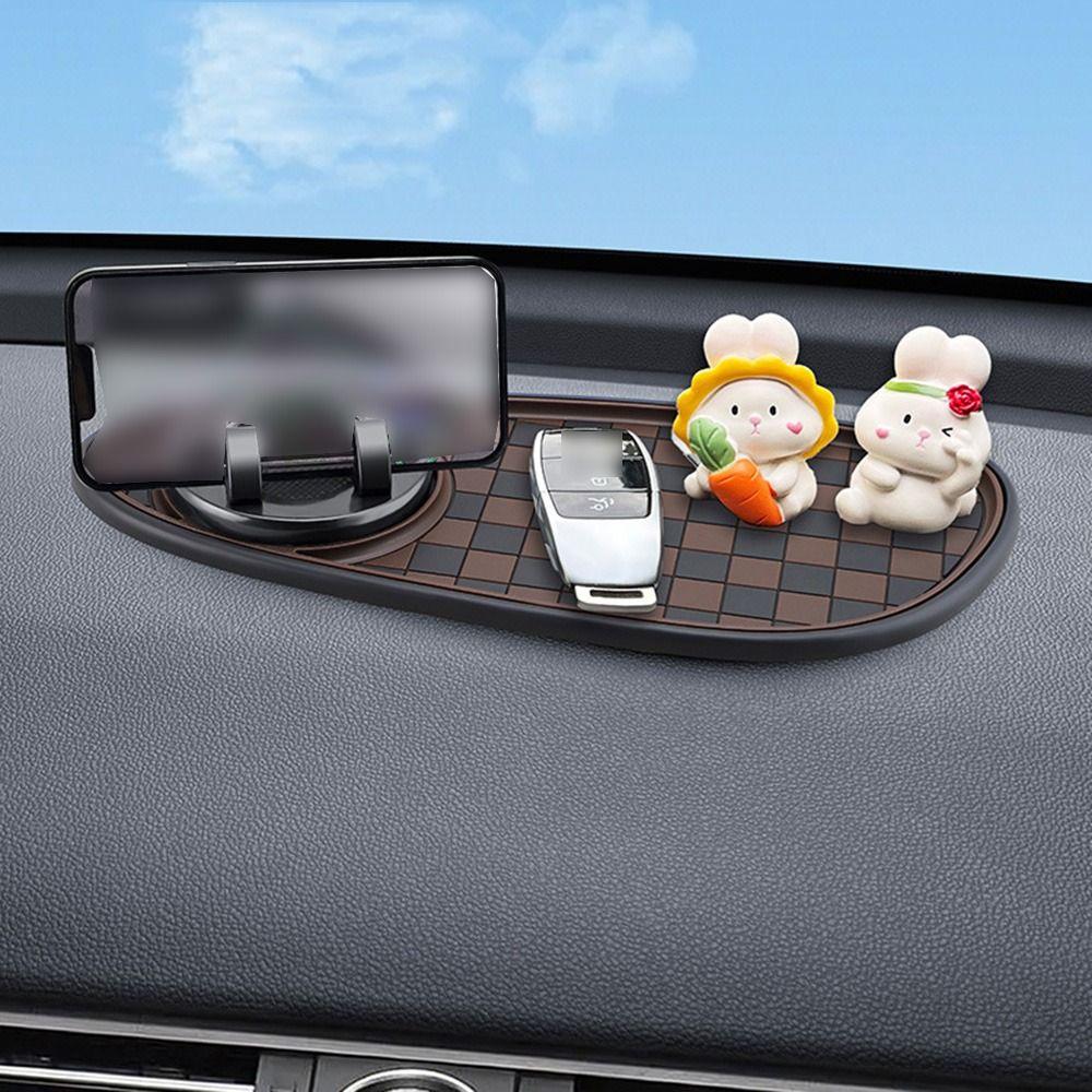Stable Car Dashboard Phone Holder 360-Degree Rotation Auto Phone Stand  Keys