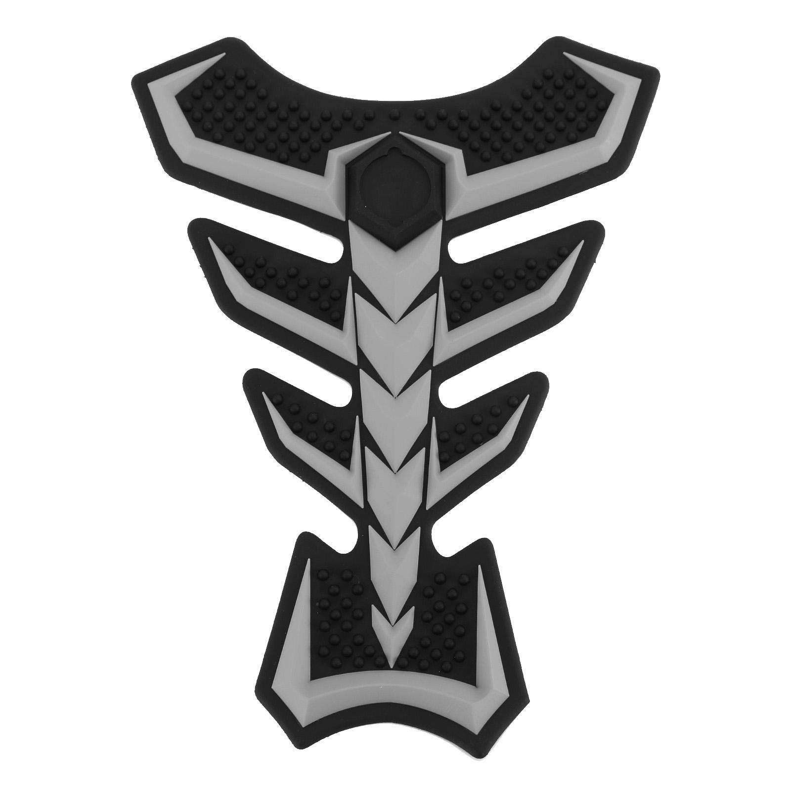 

3D Rubber Universal Motorcycle Fuel Gas Tank Pad Protector Decal Sticker Gray