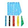 Resin Hair Clips Mold Colorful Holographic Epoxy Resin Casting Mold for DIY Crafts Bookmarks Hair Clips Jewelry Making