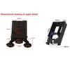 Replacement Nylon Sliding Door Pulley Plastic Black Door Roller Guide Side Mounted Pulley Wooden Door
