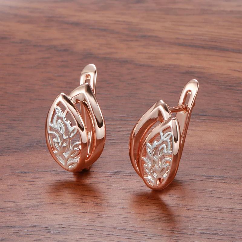 Trend minimalistische Vintage silbrig-goldene Farbe glänzende Overlapp-Tropfenohrringe Hohlmuster-Clip-Ohrringe für Frauen edlen Schmuck