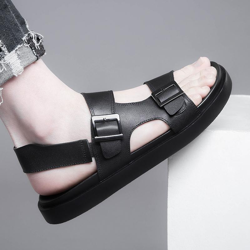 Summer Men Fashionable Sandals European-style Casual Comfortable Business Office Driving Trip Beach Sandals 38-47 Men Sandals