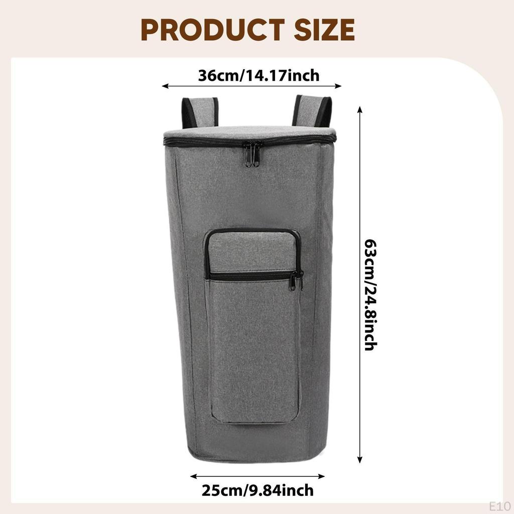 Bag African Drum Case Musical Instrument Accessory Dustproof Comfortable Zipper with Pocket
