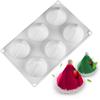 6 HolesChristmas Hat Silicone Molds Cake Decorating Tool Bakeware French Dessert Mousse Cake Mold Baking Cupcake Silicone  Mould