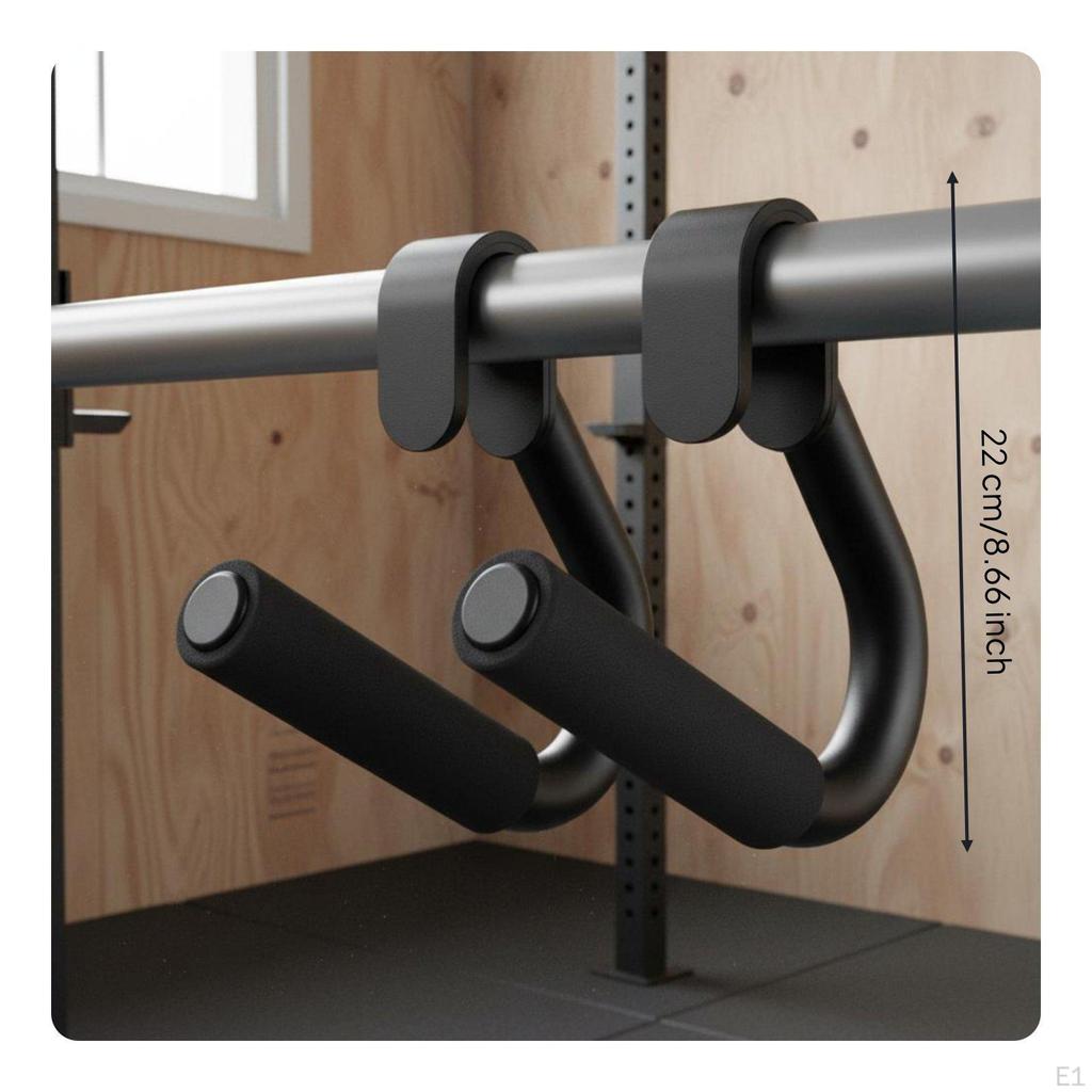 2 Pieces Pullup Hook Grips MultiFunctional Deadlift Handles AntiCallus Barbell for