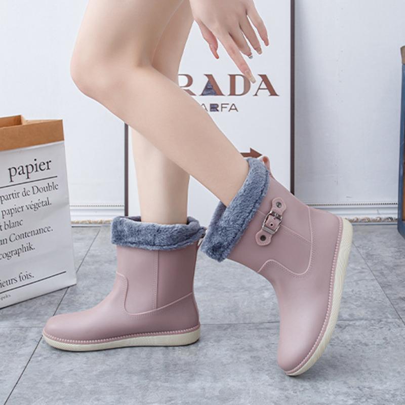Новые женские ботинки Mid Drum Rain Shoes Outdoor Водонепроницаемые легкие сапоги — фото 4