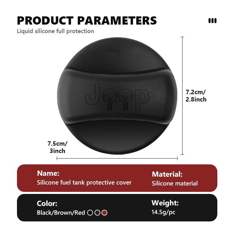 AGB1 For Jeep Silicone Car Fuel Tank Cover Fill Cover Protective Accessories Grand Cherokee Patriot Renegade Compass Wrangler