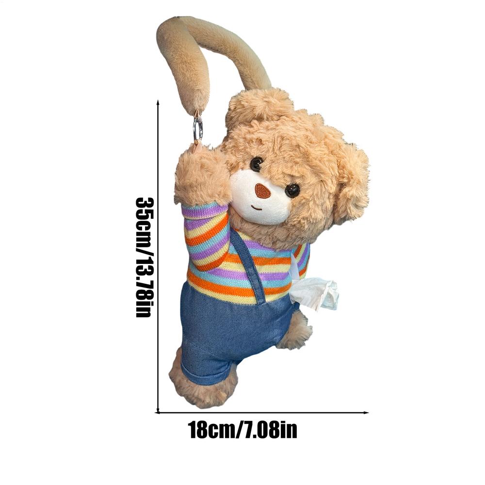 

Car Tissue Box Plush Bear Auto Napkin Organizer Stuffed Tissue Holder Cute Animals Car Paper Boxes Lovely Napkin Holder for Car