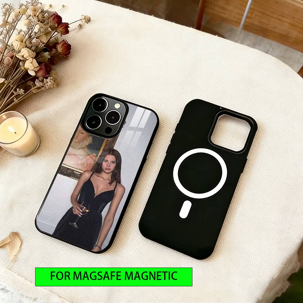 Lana Del Rey Phone Case For iPhone17,16,15,14,13,12,11 Plus,Pro Magnetic For Magsafe Wireless Charging