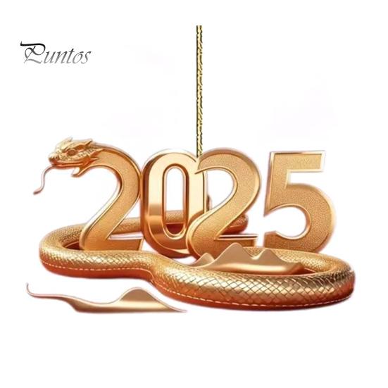 

1/2 шт. подвеска в виде змеи для автомобиля, акриловые рождественские подвесные украшения на Новый год, милый узор для подарочной коробки, украшение, универсальная подвеска для сумки, окна, сада 1pc