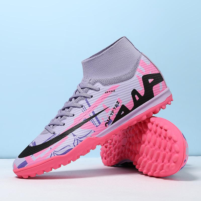 Factory Spot Football Shoes High Top AG Long Nails TF Broken Nails Student Lawn Game Training Sports Shoes