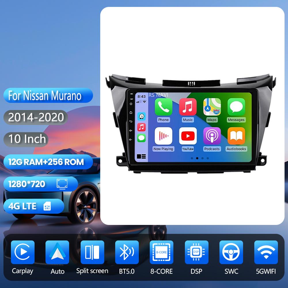 Android 16 pour Nissan Murano 3 Z52 2014 - 2020, autoradio multimédia avec Carplay, lecteur vidéo, Plug and Play, Snapdragon sans fil