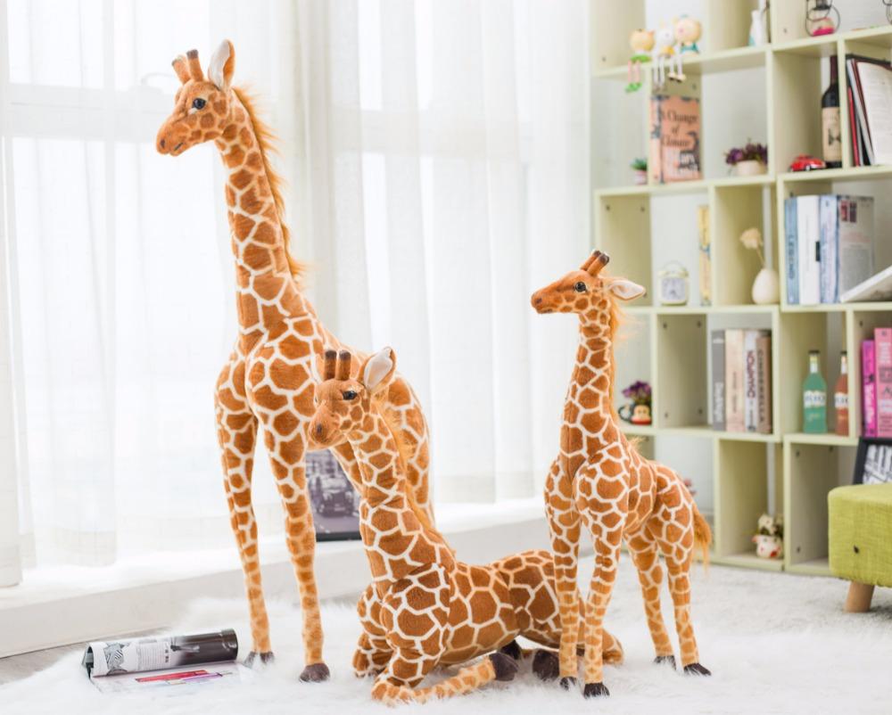 Giraffa di Peluche Alta Qualità Superiore 140cm Giocattoli di Peluche Animale di Peluche Adorabile Bambola Giraffa Dolce Giocattolo Regalo per la Data di Nascita