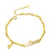New Chinese Bamboo Joint Imitation Hetian Jade Bracelet Women's Light Luxury High-end Sense of National Style Niche Birthday Gift Jewelry