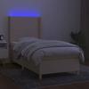 VidaXL Sommier à Lattes de Lit avec Matelas et LED, Lit Rembourré, Lit Simple, Lit Adulte de Chambre à Coucher Intérieur, 3138682