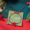 Handwoven Christmas Tree Bracelets for Women Men Unisex Handmade Braided String Rope Bracelet Xmas New Year Holiday Jewelry Gift