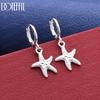 925 Sterling Silver Starfish Pendant Earrings - Beautiful Gift Jewelry