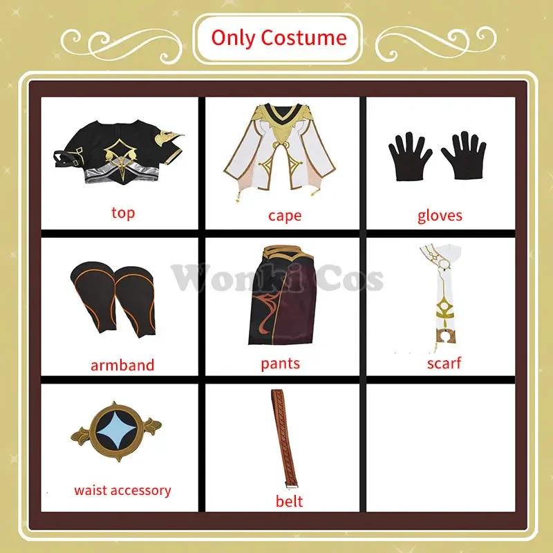 

Game Aether Cosplay Costume Wig Traveler Cosplay Costumes Halloween Party Costumes Full Set Men Outfits XXL