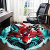 1PC Wolf Forest Office Round Area Rug, Indoor Mat Suitable ForOffice, Under Office Chairs Bedroom Living Room Home Decor, Room Deco f048