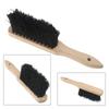 Fireplace Brush Oblong Soft Bristle Wooden Handle Shape