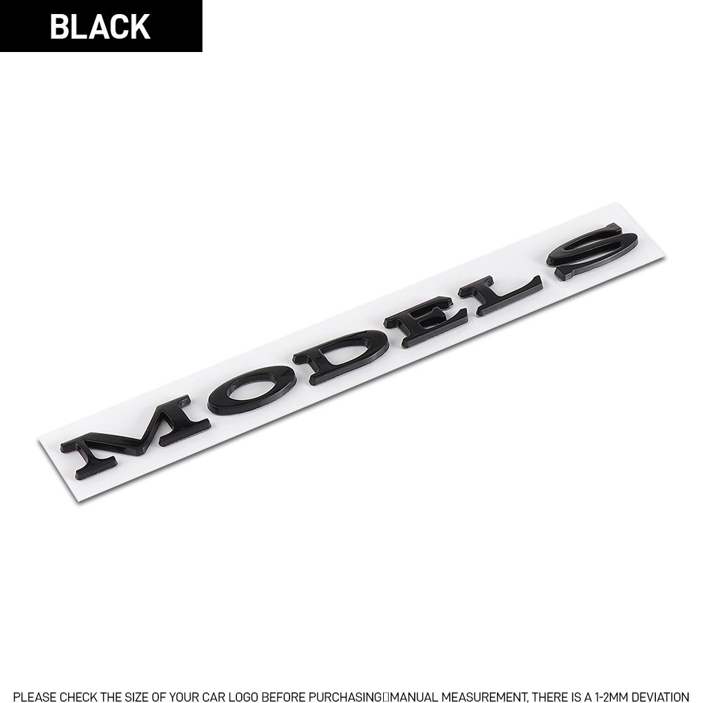 3D ABS Silver Red Black Logo Model Y X S Emblem Letters Nameplate Car Rear Trunk Badge Decal For Tesla Accessories