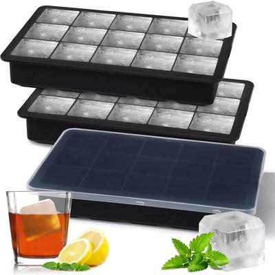 Nowe 15-komorowe silikonowe formy do kostek lodu Duża taca Formka Kostkarka do lodu Wielokrotnego użytku Trwała Bar Pub Whiskey Koktajl Kostka lodu Model