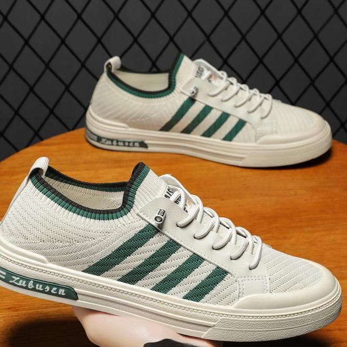 Flyknit Shoes Men 2024 New Spring Breathable Men's Shoes Board Shoes