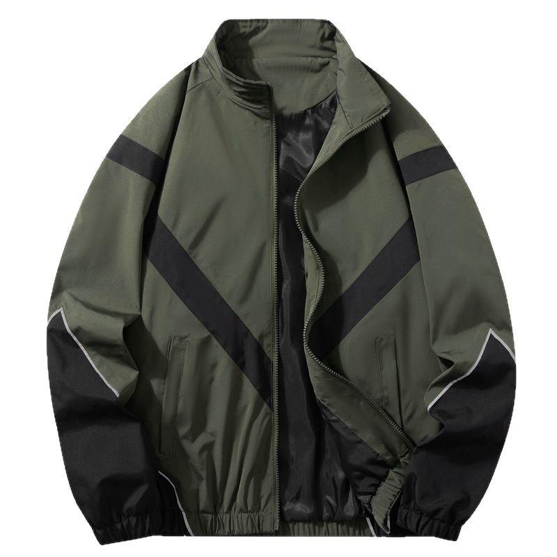Stand-collar Zipper Jacket Spring and Autumn Jacket Loose Sports Casual Jacket Men's Thin Style