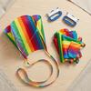 Rainbow Kite Sky Kite - Lightweight and Durable, Easy To Assemble, with Handle, 30M Kite String, Flies In Light Breezes, Perfect for Outdoor
