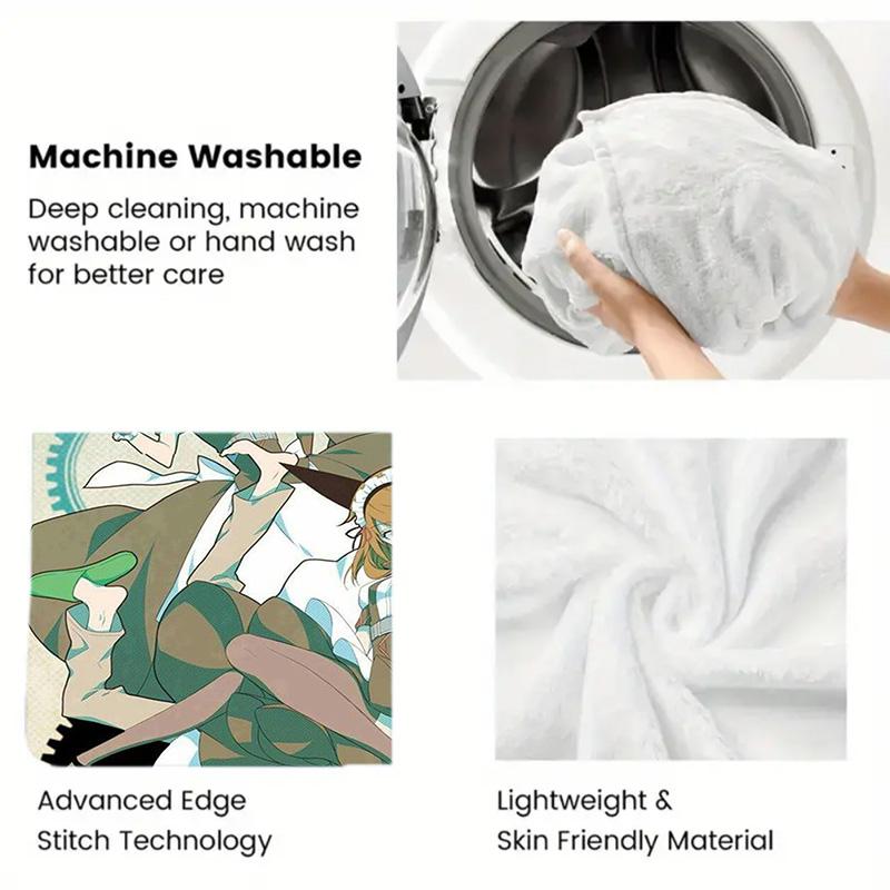 Steins Gate 2D Flat Pattern Flannel Blanket High quality All Seasons Warmth and Comfort Perfect for Christmas Gifts.DMT0925319